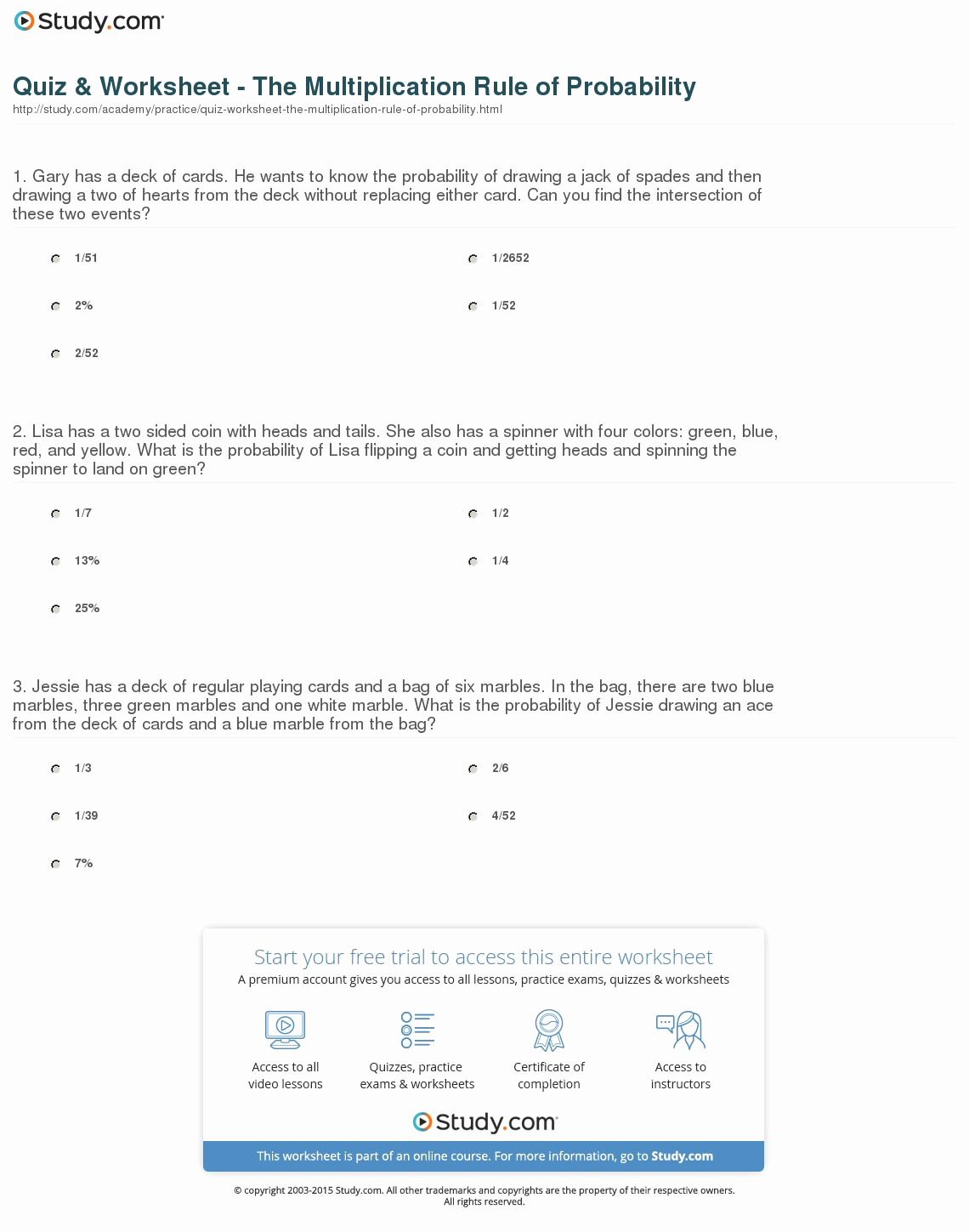 Dependent Probability Worksheets Awesome Independent and Dependent Probability Worksheet with