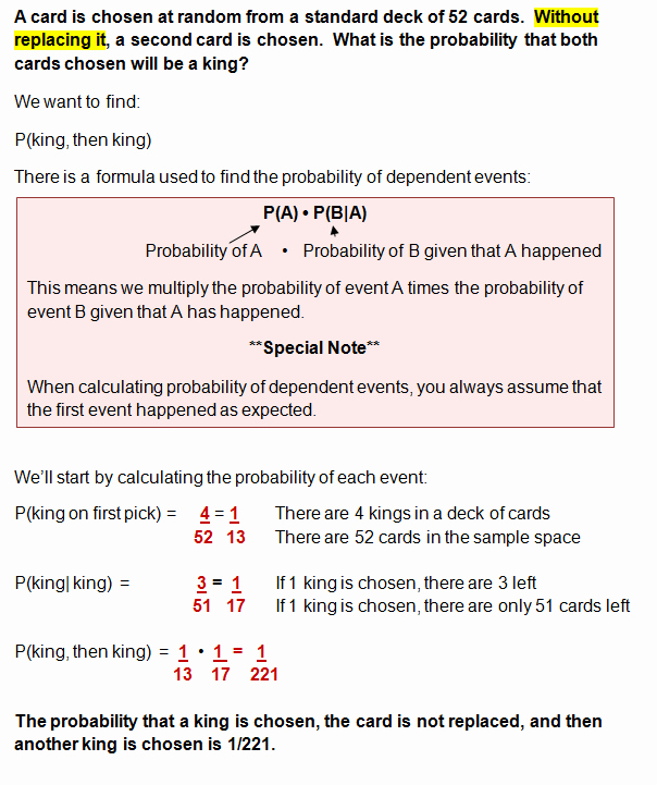 Dependent Probability Worksheets Inspirational Probability Help with Dependent events