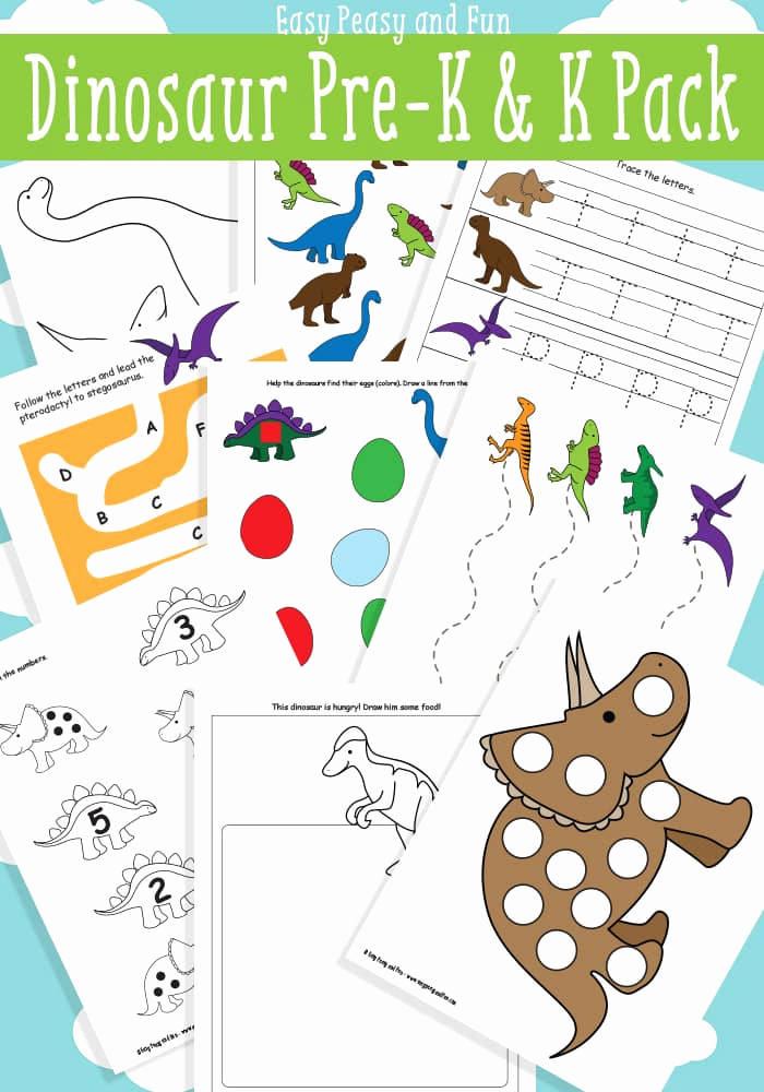 Dinosaur Worksheets for Kindergarten Elegant Dinosaur Printables for Preschool Easy Peasy and Fun