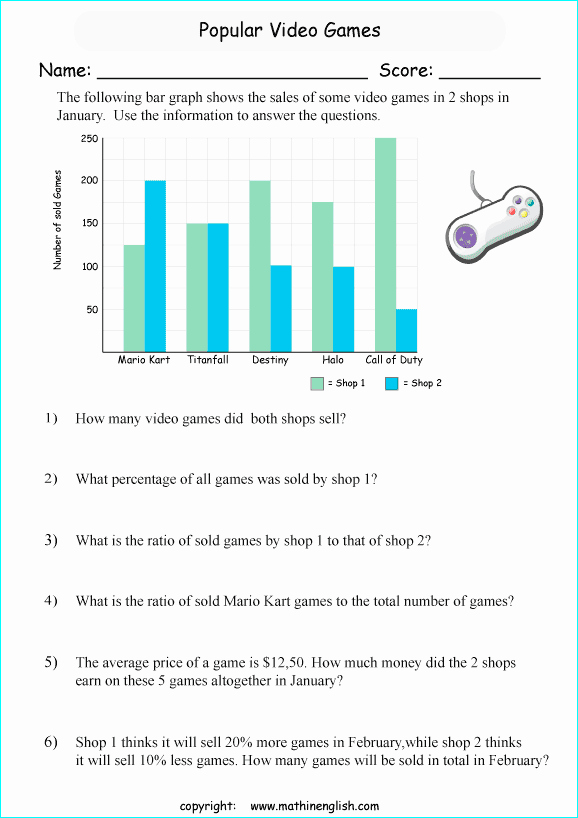 Double Bar Graphs Worksheet Elegant Analyze the Double Bar Graph and solve the Math Questions