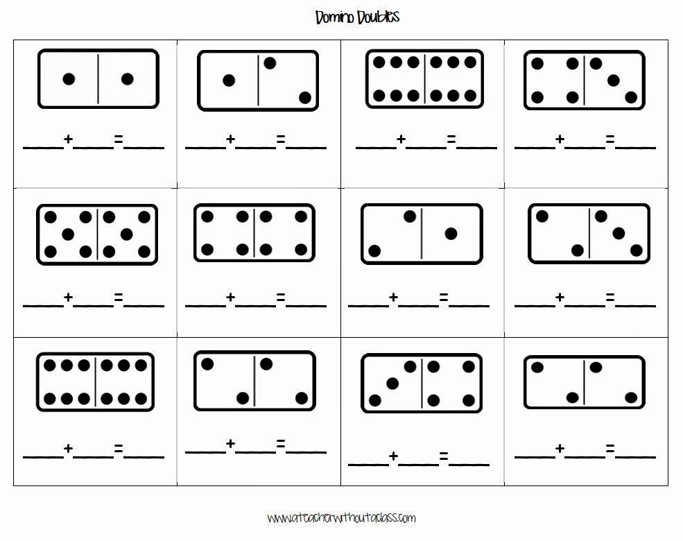 Double Facts Worksheets New A Teacher without A Class Domino Doubles