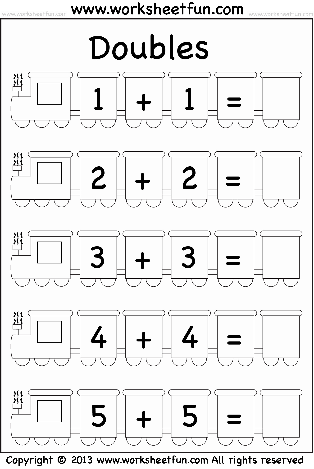 Double Facts Worksheets Unique Addition Doubles – 1 Worksheet Free Printable Worksheets
