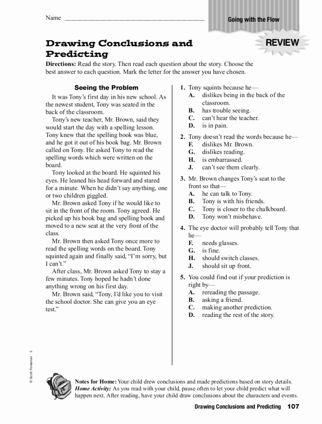 Drawing Conclusions Worksheets 4th Grade Beautiful Drawing Conclusions and Predicting Worksheet for 4th 5th