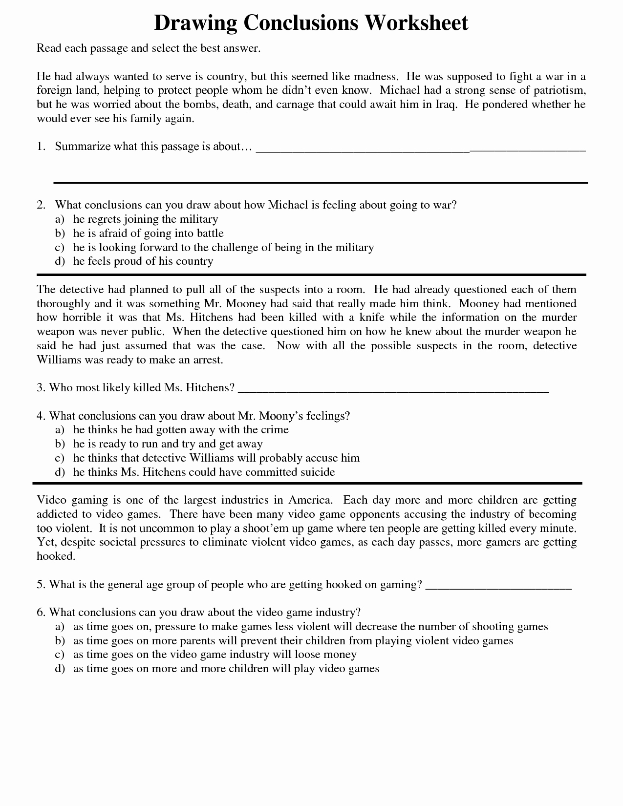 Drawing Conclusions Worksheets 4th Grade Inspirational Drawing Conclusions Worksheets for 4th Graders 1000