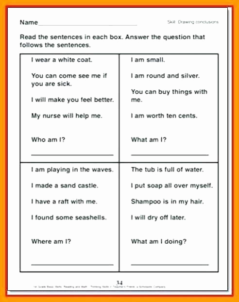 Drawing Conclusions Worksheets 4th Grade Lovely Drawing Conclusions Worksheets 4th Grade Third Grade
