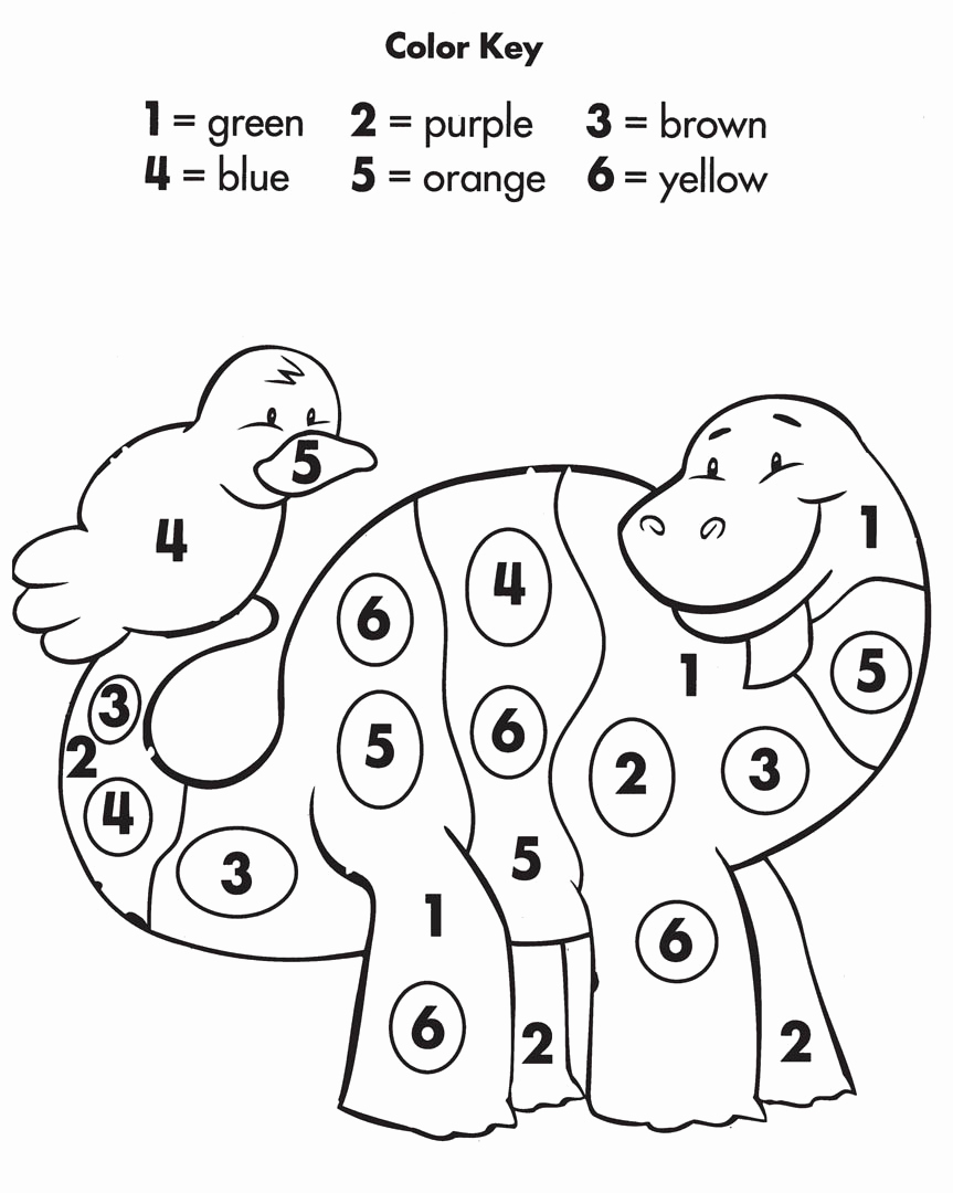 Easy Color by Number Worksheets Lovely Easy Color by Number for Preschool and Kindergarten