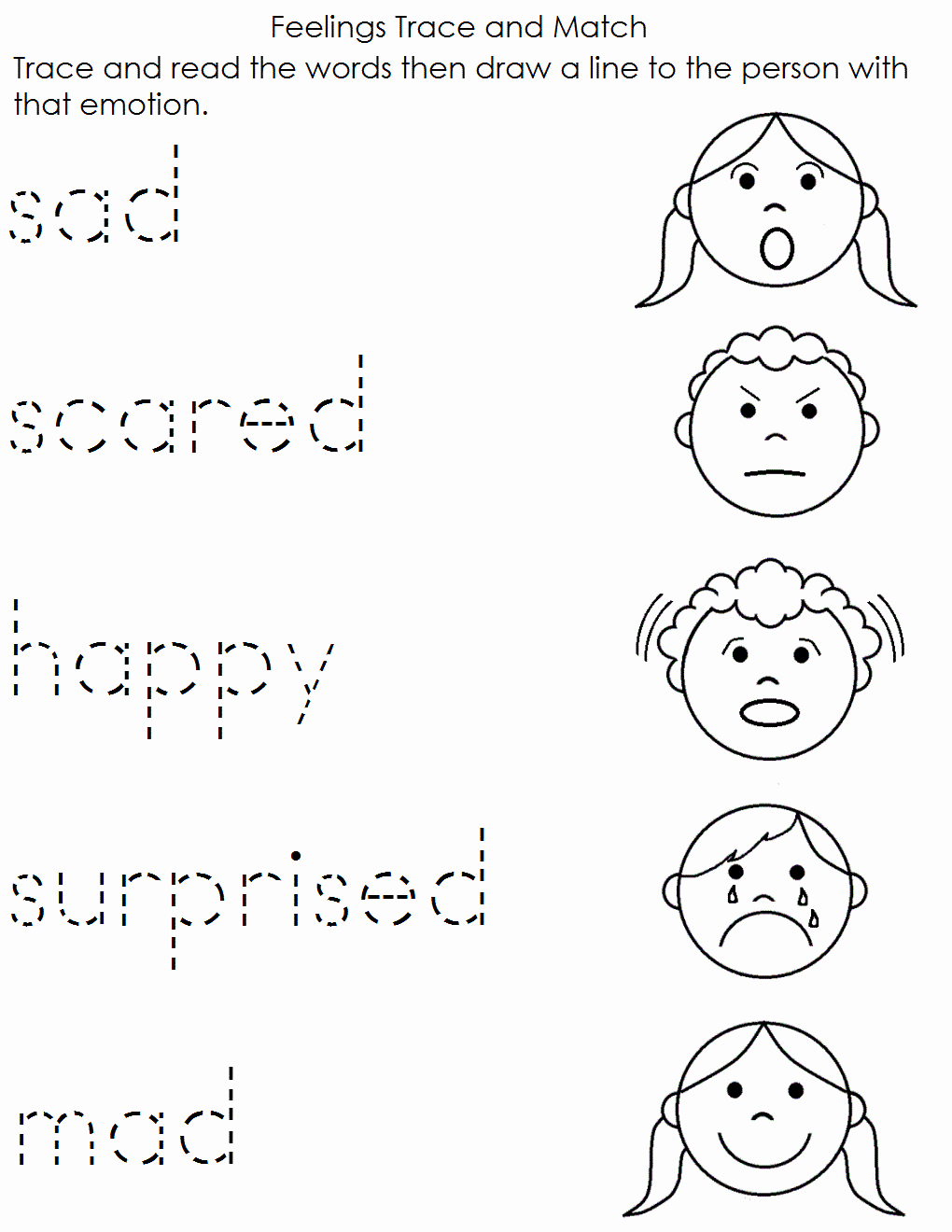 Emotions Worksheets for Preschoolers Unique A Child S Place Feelings Worksheet