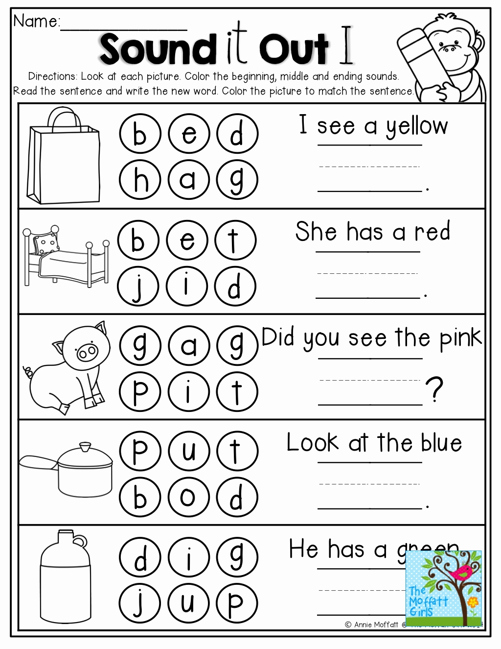 Ending sound Worksheets Free Inspirational sound It Out Beginning Middle and Ending sounds Write