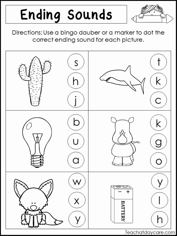 Ending sound Worksheets Free Lovely 10 Printable Ending sounds Worksheets Preschool 1st Grade
