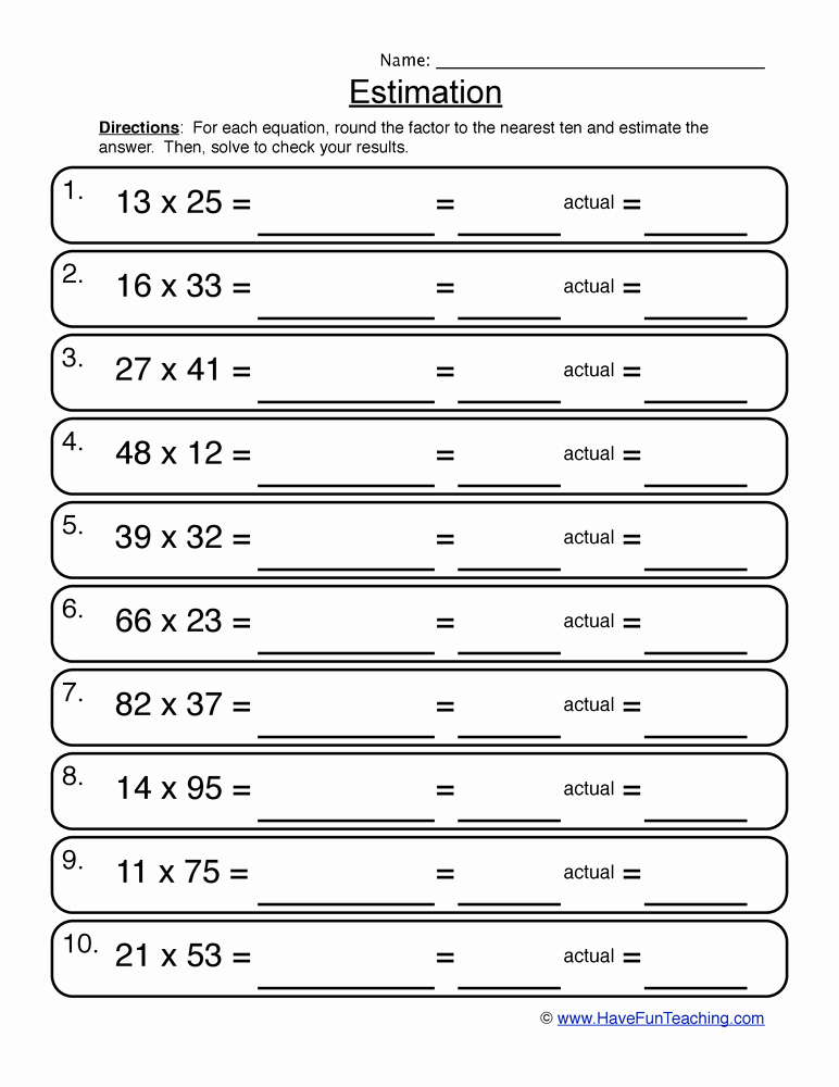 Estimate Sums Worksheet Beautiful Estimation Worksheet 2