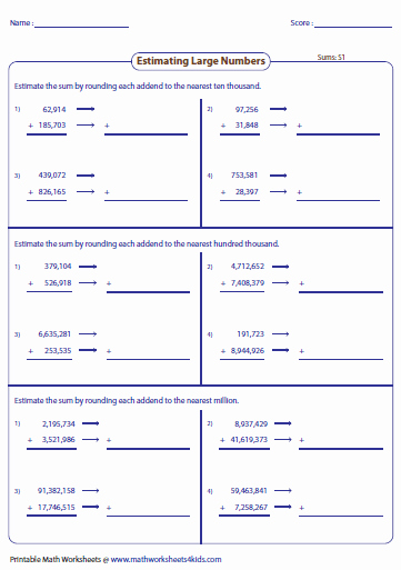 Estimate Sums Worksheet Inspirational Estimating Sums &amp; Differences Worksheets