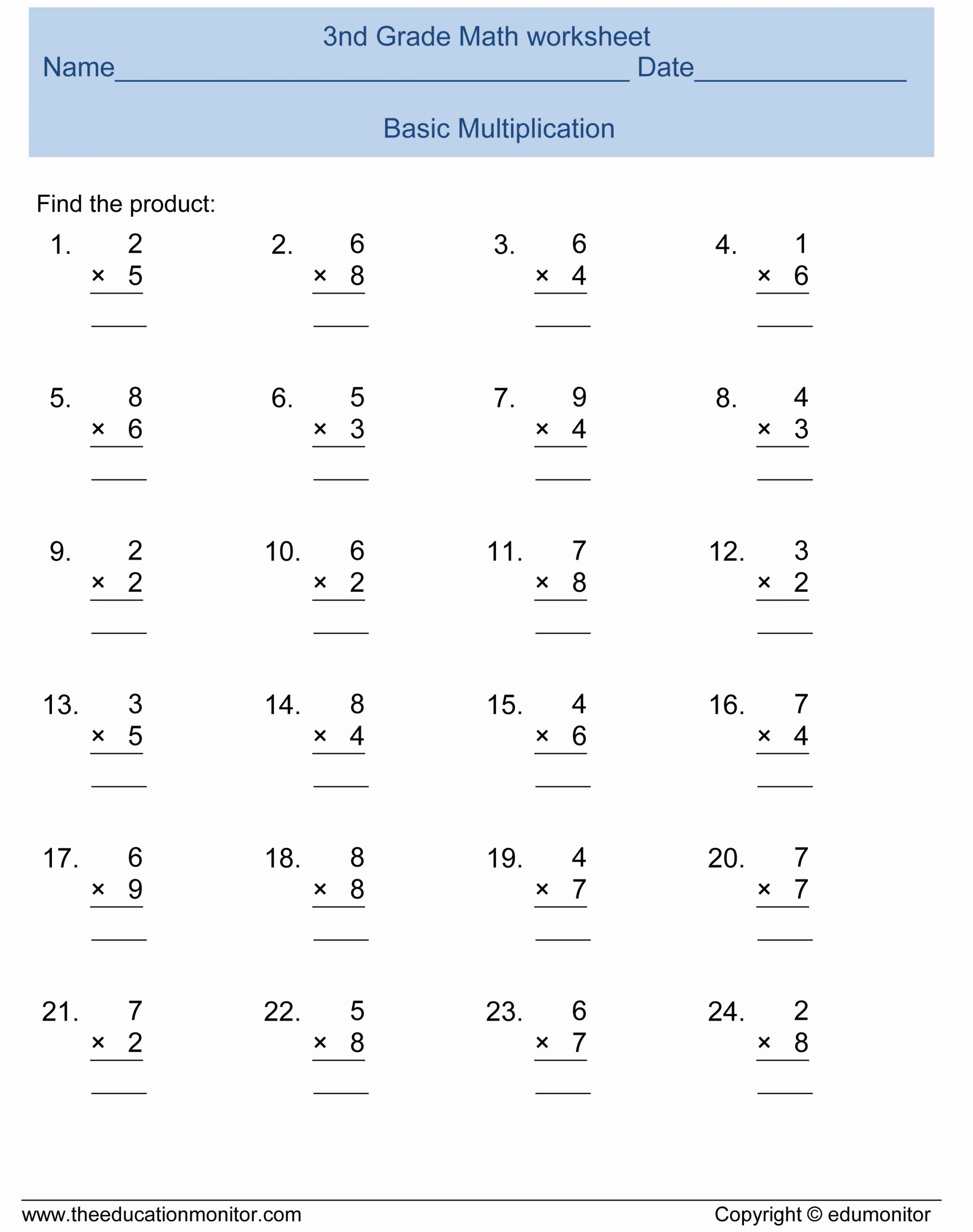 Estimation Worksheets for 3rd Grade New 3rd Grade Multiplication Worksheets for Extra Practice More
