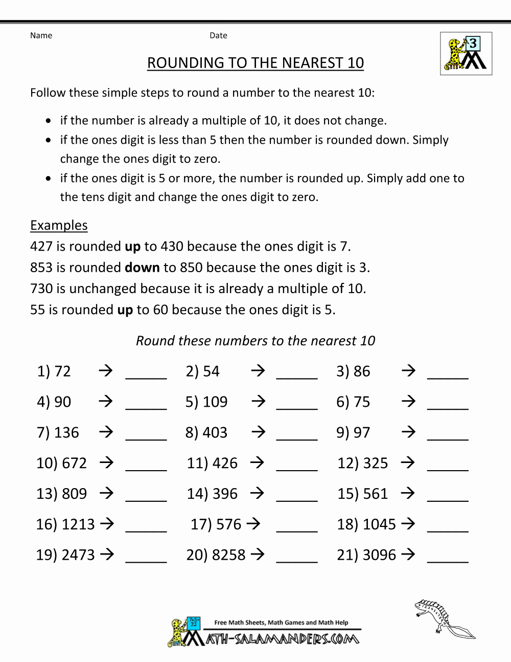 Estimation Worksheets for 3rd Grade Unique Third Grade Math Practice Rounding Inequalities and Multiples