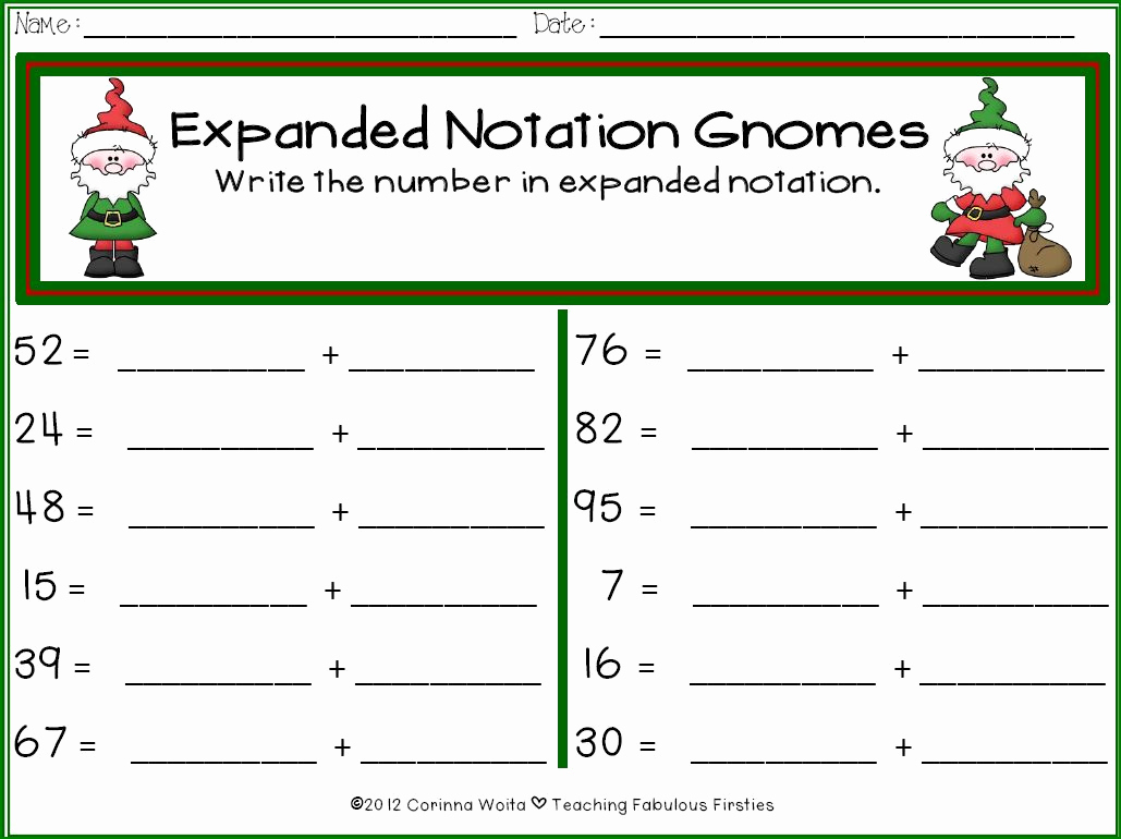 Expanded Notation Worksheets Awesome ♥teaching Fabulous Firsties and 2nd Grade Smarties