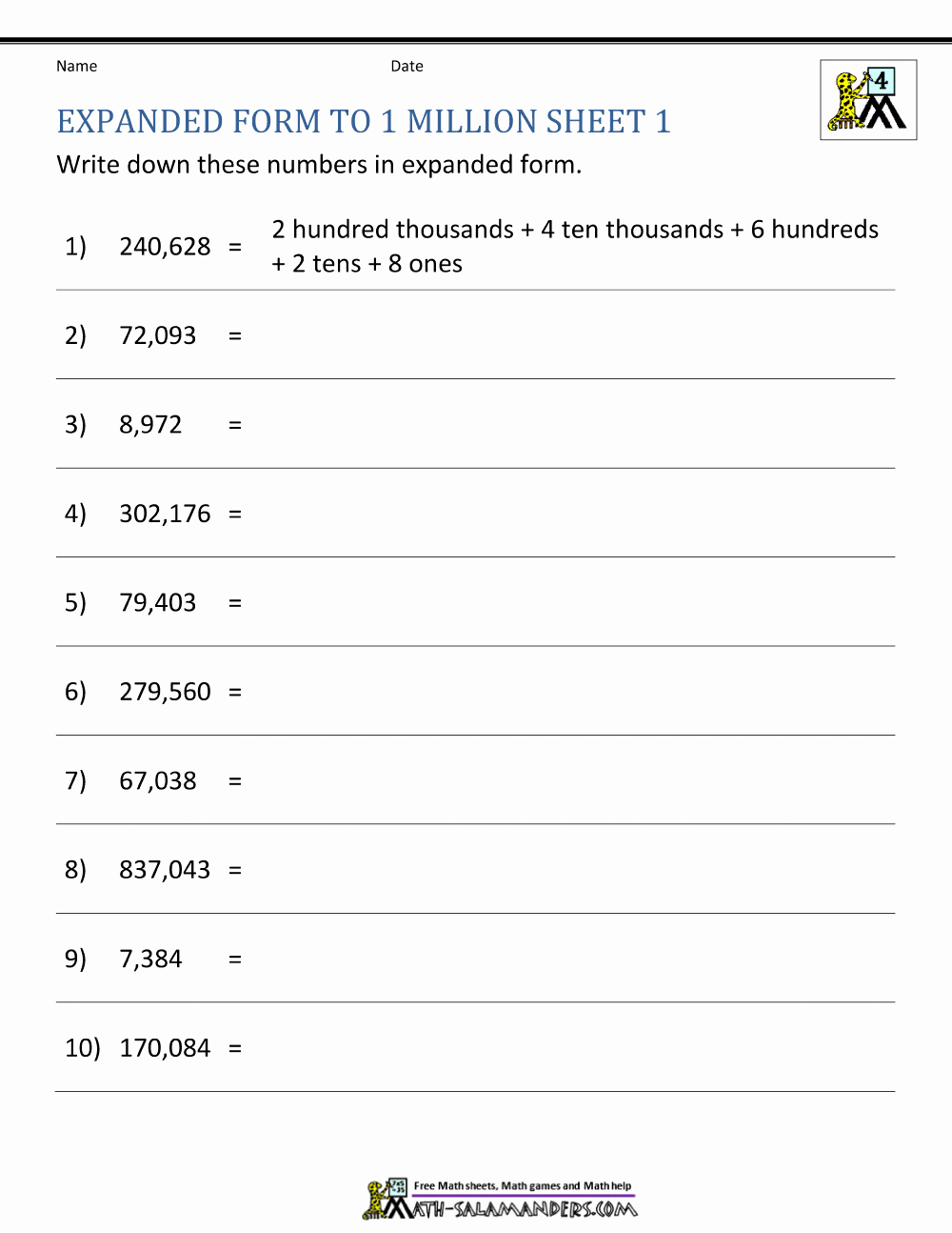 Expanded Notation Worksheets Inspirational 3 Digit Expanded Form 