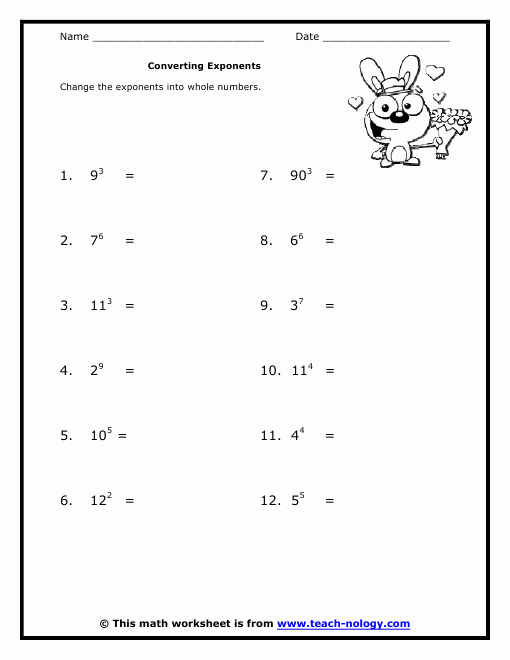 Exponents Worksheets 6th Grade Pdf Inspirational 6th Grade Math Worksheets