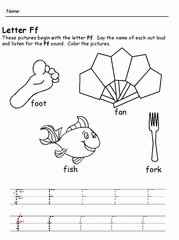F Worksheets for Preschool Awesome Letter F Worksheet Pictures Preschool Crafts