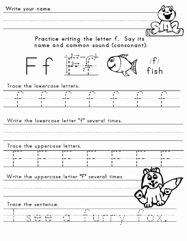 F Worksheets for Preschool Fresh Letter F Worksheet for Preschool and Kindergarten