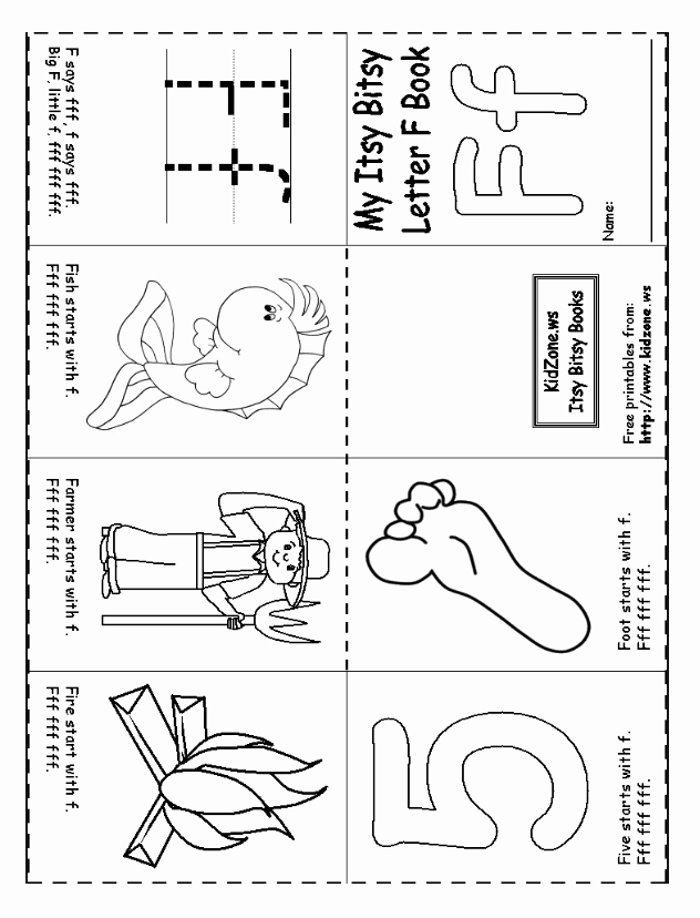 F Worksheets for Preschool Unique Letter F Worksheet for Kindergarten Preschool Crafts