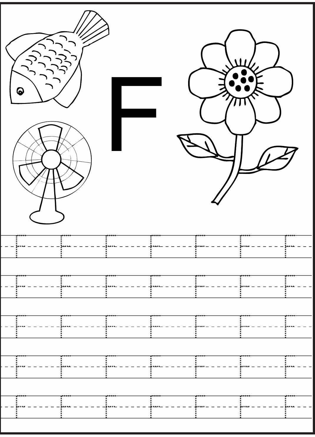 F Worksheets for Preschool Unique Letter F Worksheet for Preschool and Kindergarten
