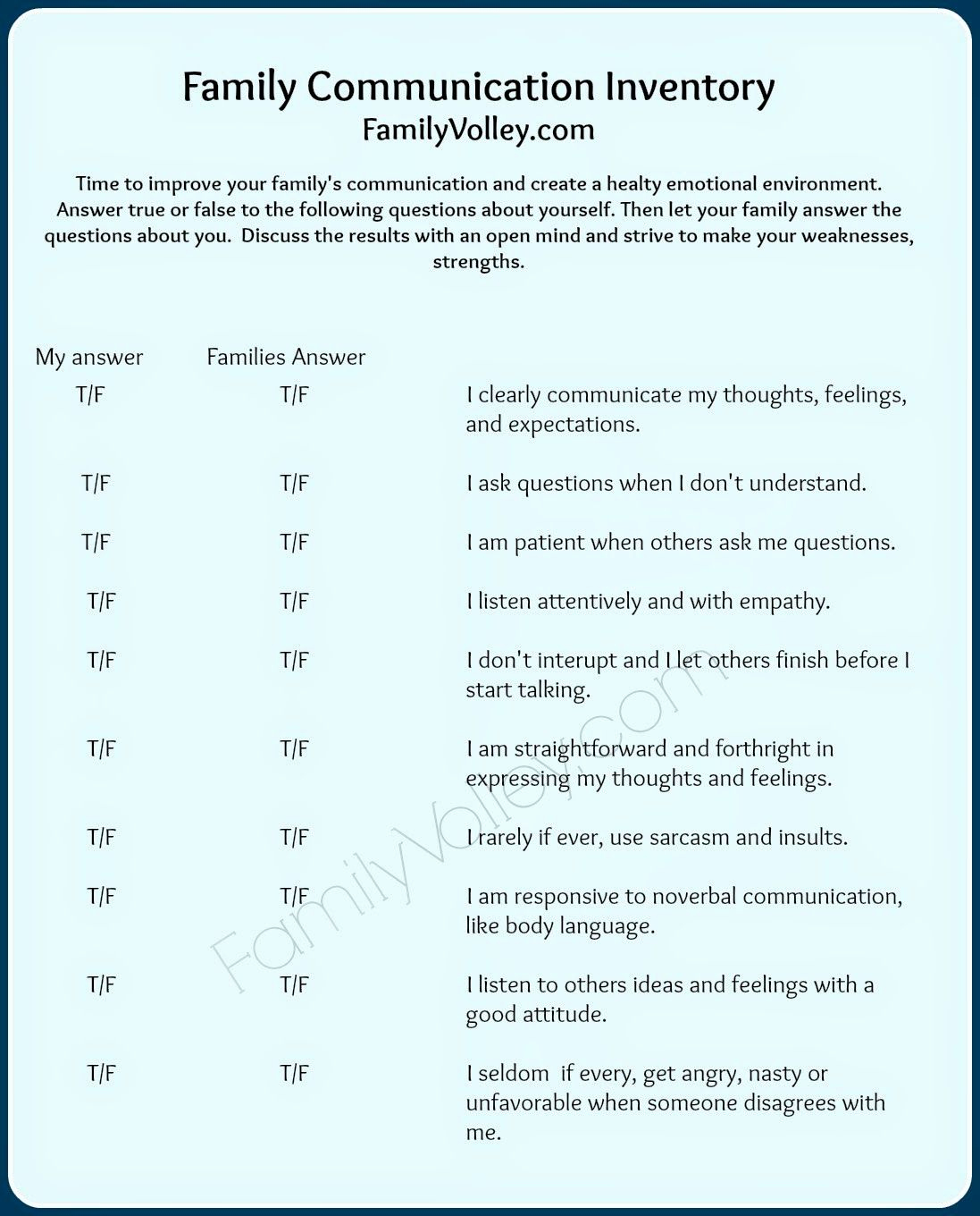 Family therapy Communication Worksheets Awesome Improving Family Munication Does Your Family Like the