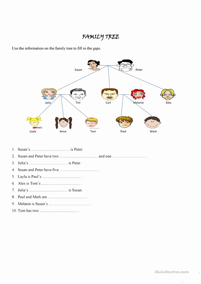 Family Tree Worksheets for Kids New Family Tree Worksheet Free Esl Printable Worksheets Made