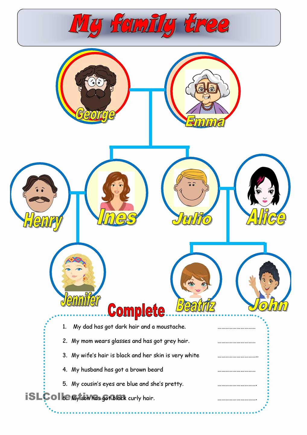 Family Tree Worksheets for Kids New My Family Tree