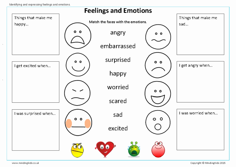 Feelings Worksheets for Preschoolers Awesome Ready for School Workbook Mindingkids