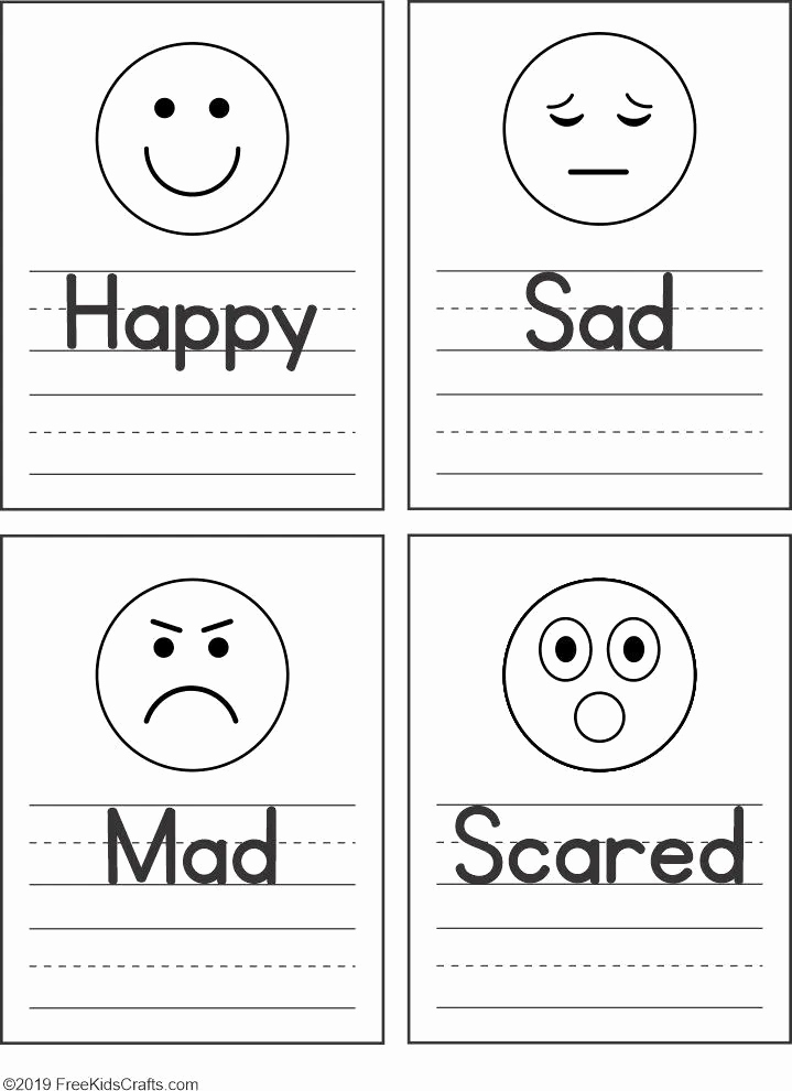 Feelings Worksheets for Preschoolers Beautiful Feelings Faces Worksheet for Preschoolers In 2020