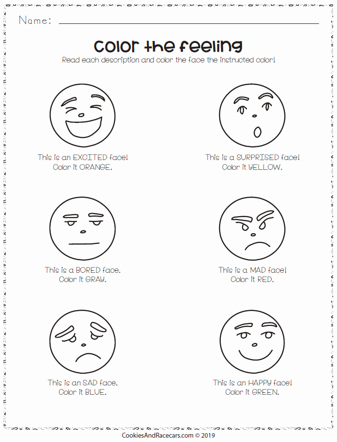 Feelings Worksheets for Preschoolers Elegant Emotions Worksheet Pack