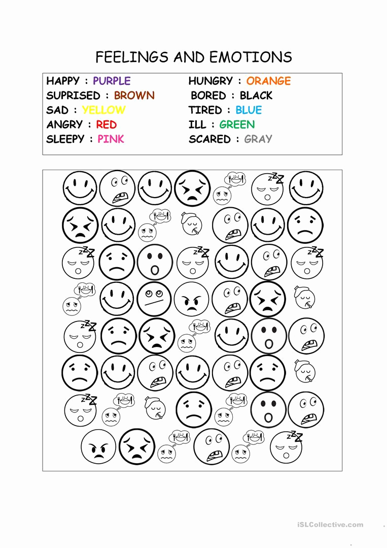 Feelings Worksheets for Preschoolers New Feelings &amp; Emotions Worksheet for Young Learners