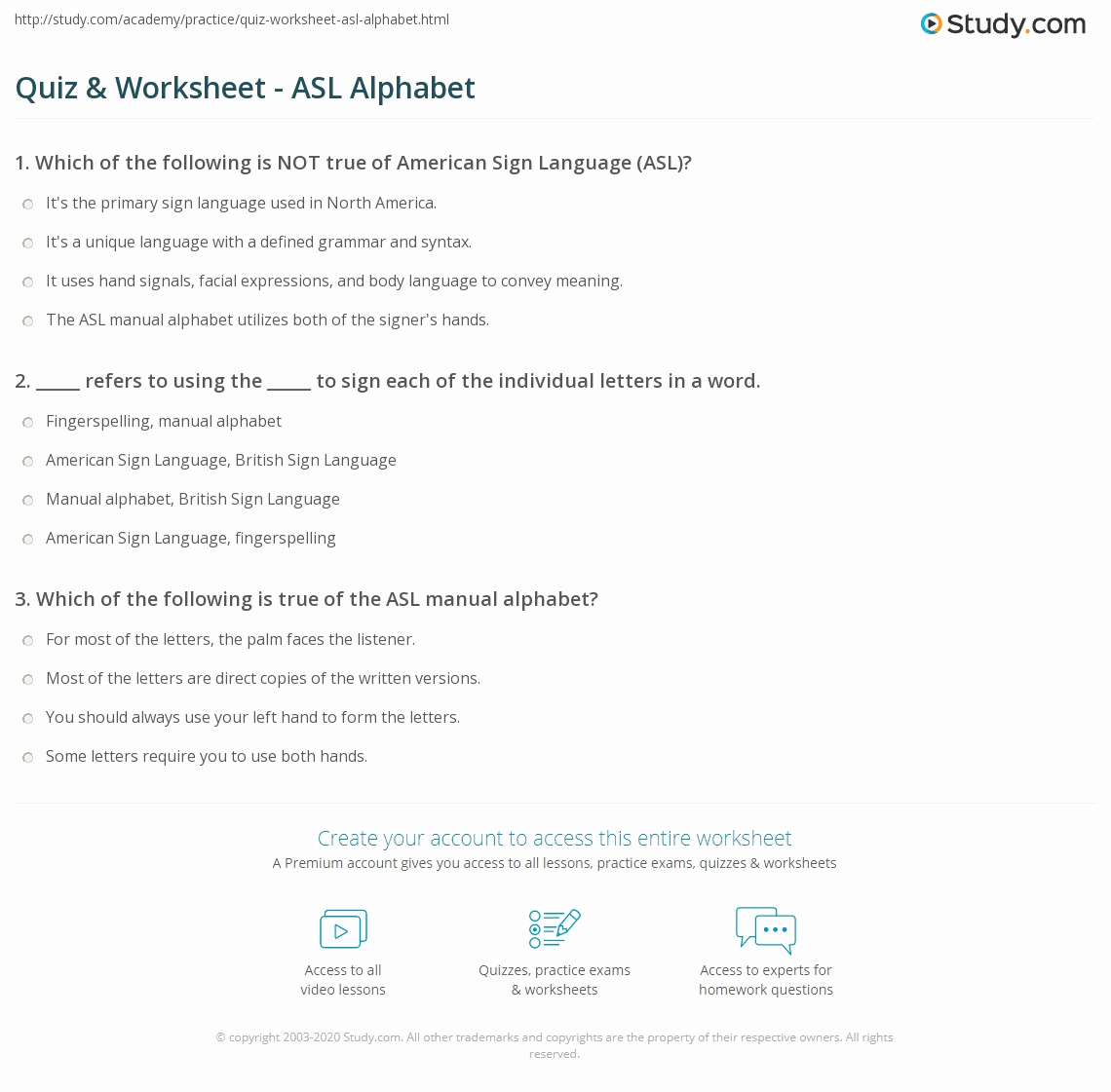 Fingerspelling Practice Worksheets Elegant Quiz &amp; Worksheet asl Alphabet