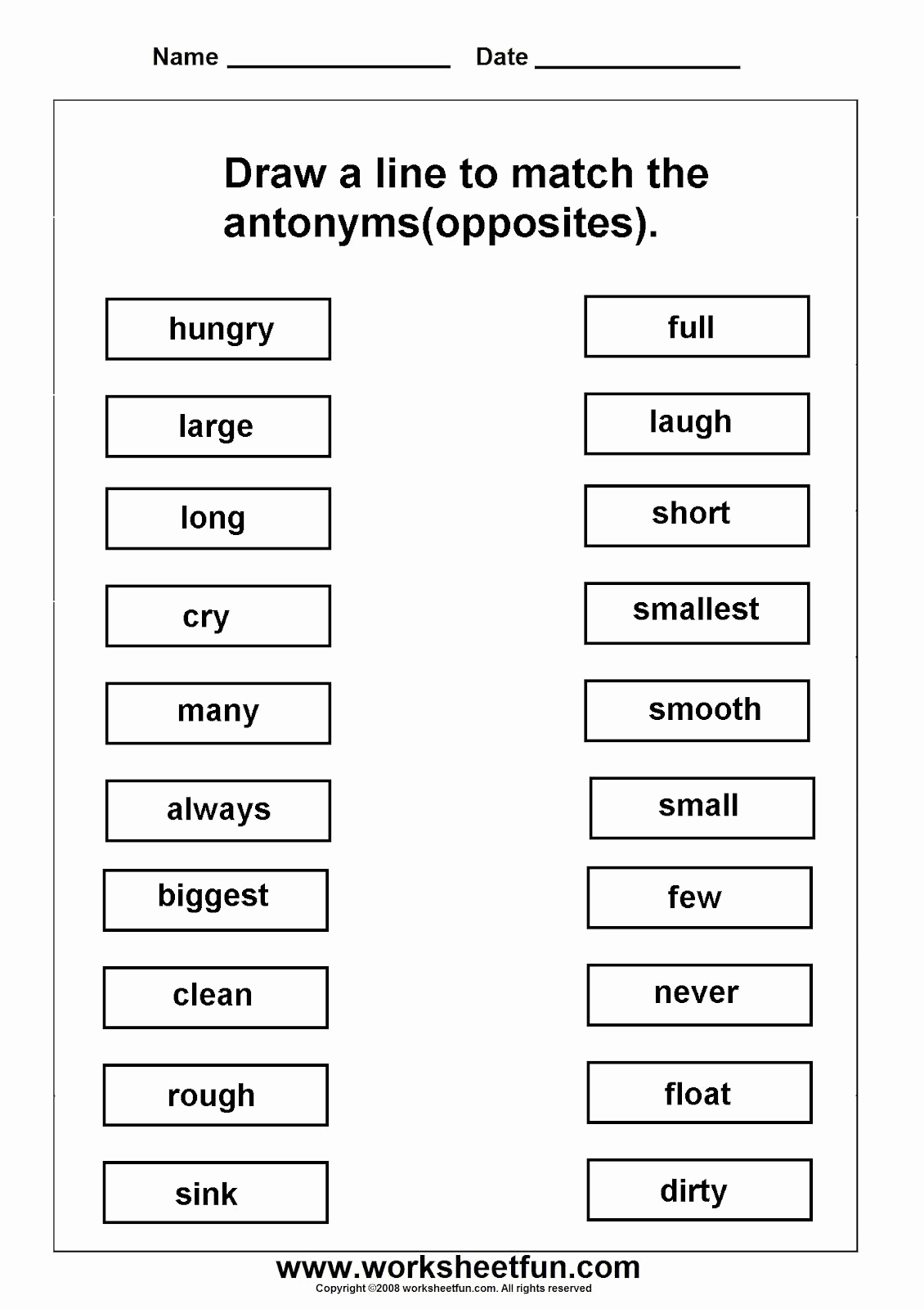 First Grade Antonyms Worksheet New 4 Worksheets Antonyms First Grade