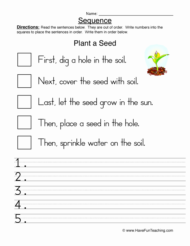 First Grade Sequencing Worksheets Best Of Sequence Worksheet 5