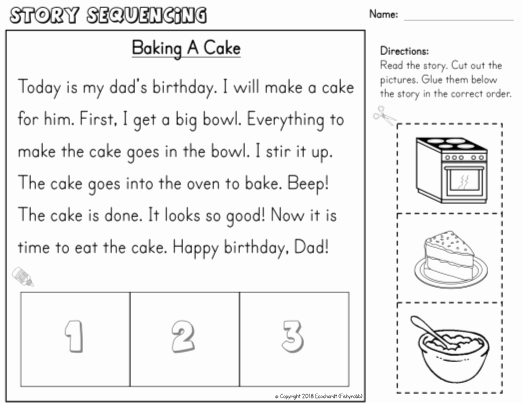 First Grade Sequencing Worksheets Inspirational Story Sequencing Cut &amp; Glue Worksheet 1st Grade