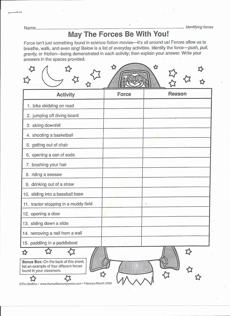 Force and Motion Printable Worksheets Elegant force and Motion Printable Worksheets Gravity Worksheet