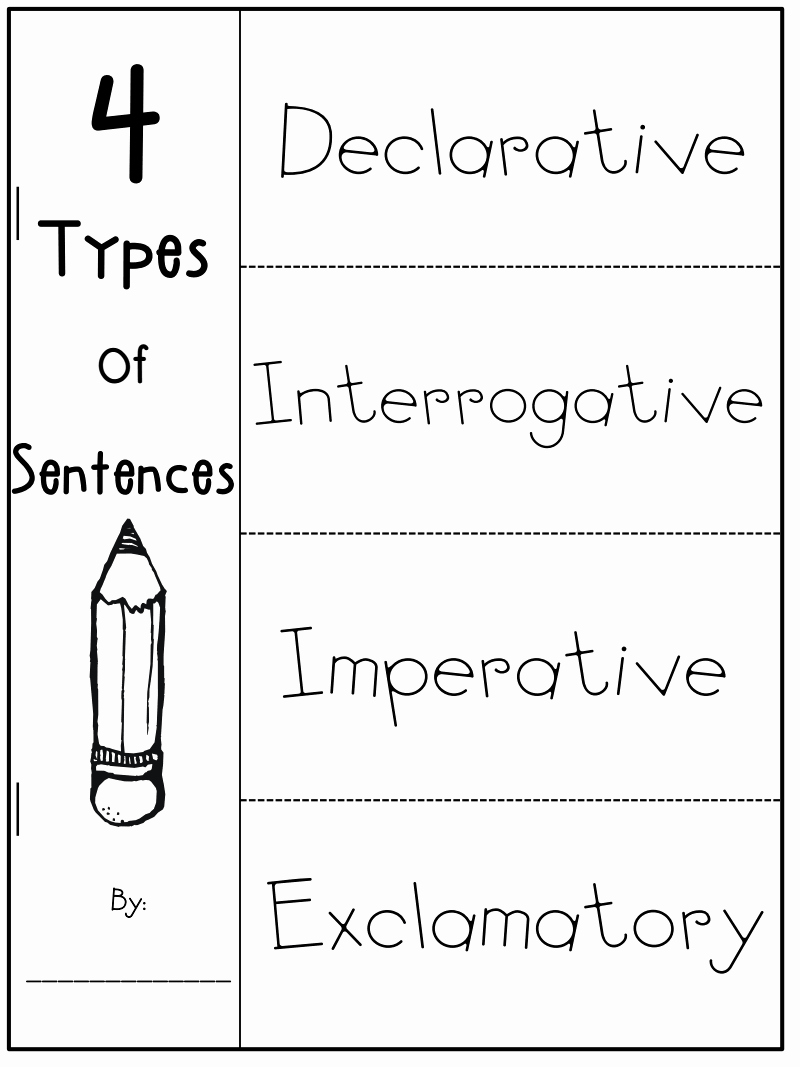 Four Kinds Of Sentences Worksheets Fresh 4 Types Of Sentences 1 Pdf Google Drive