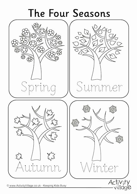Four Seasons Kindergarten Worksheets Awesome Four Seasons Handwriting Worksheet