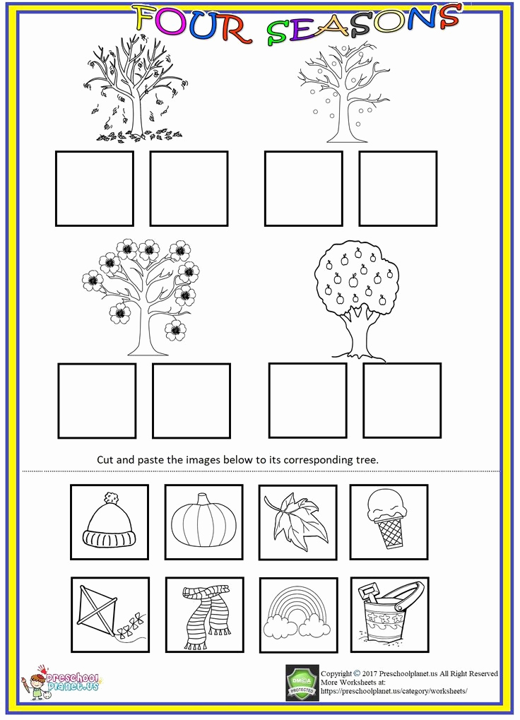 Four Seasons Kindergarten Worksheets Beautiful Pin On Worksheet for Kids
