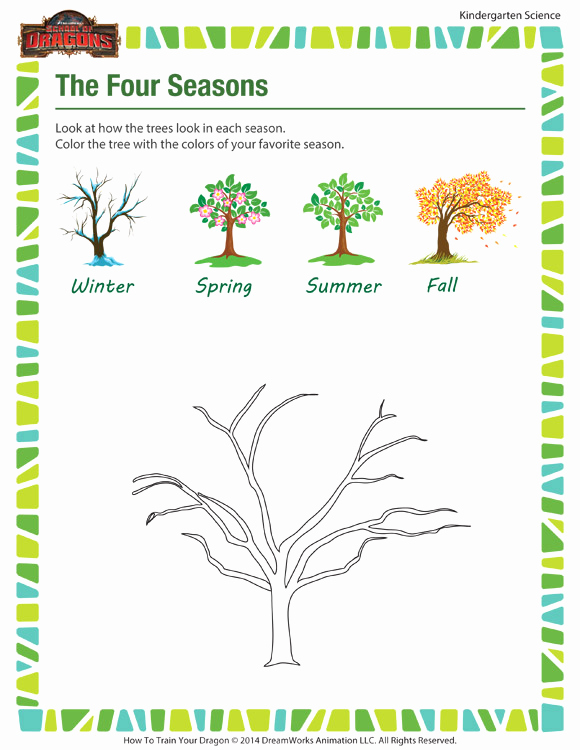 Four Seasons Kindergarten Worksheets Elegant the Four Seasons Kindergarten Science Worksheets sod