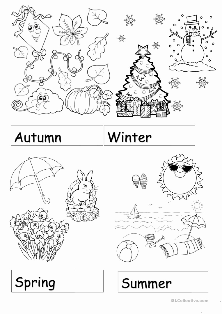 Four Seasons Kindergarten Worksheets Lovely Seasons Page 4 Worksheet Free Esl Printable Worksheets