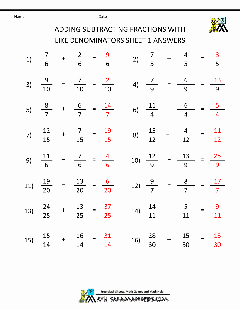 Fractions Common Core Worksheets Lovely Adding and Subtracting Fractions Worksheets Mon Core