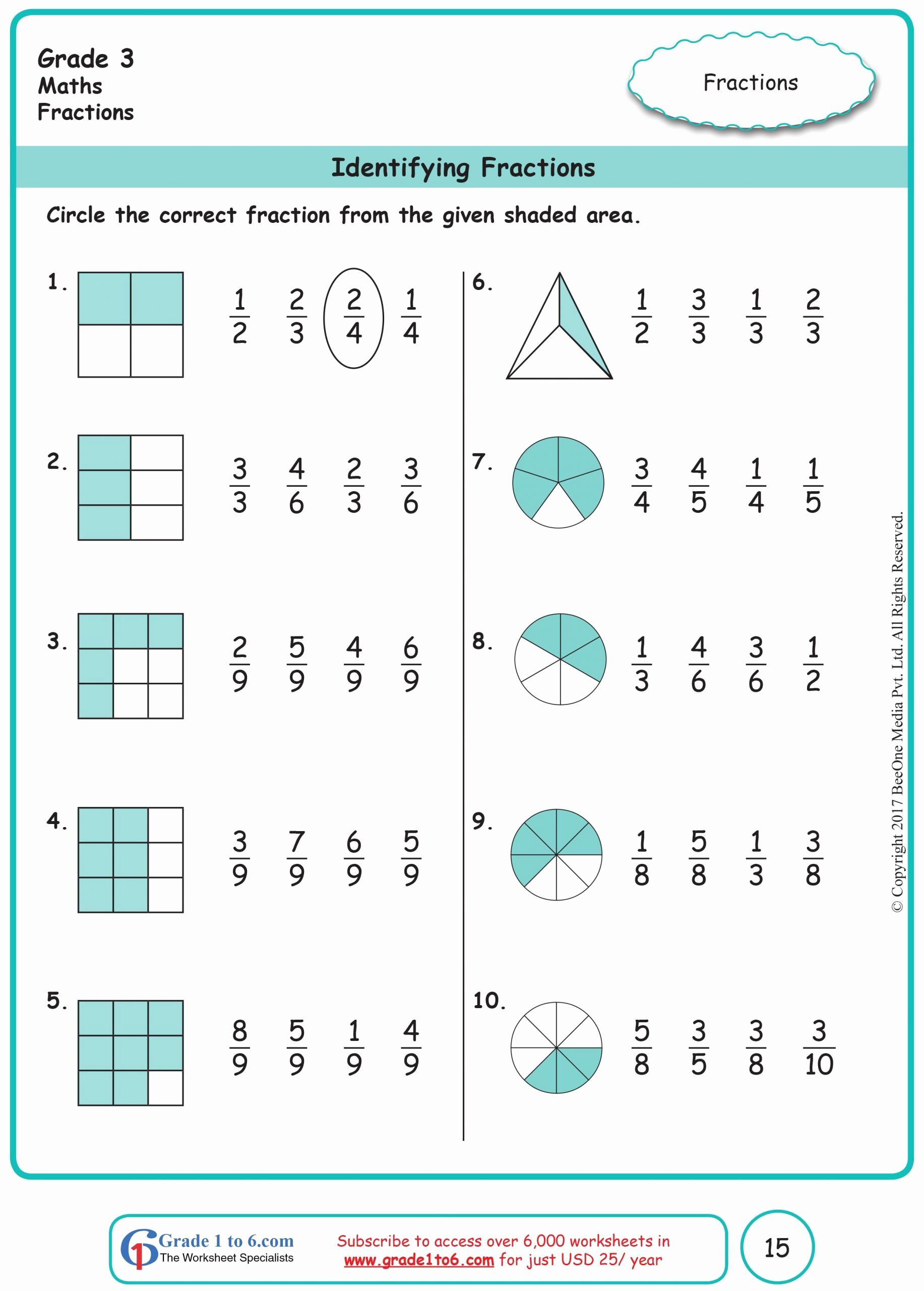 Fractions Worksheets 2nd Grade Beautiful 2nd Grade Fractions Worksheet