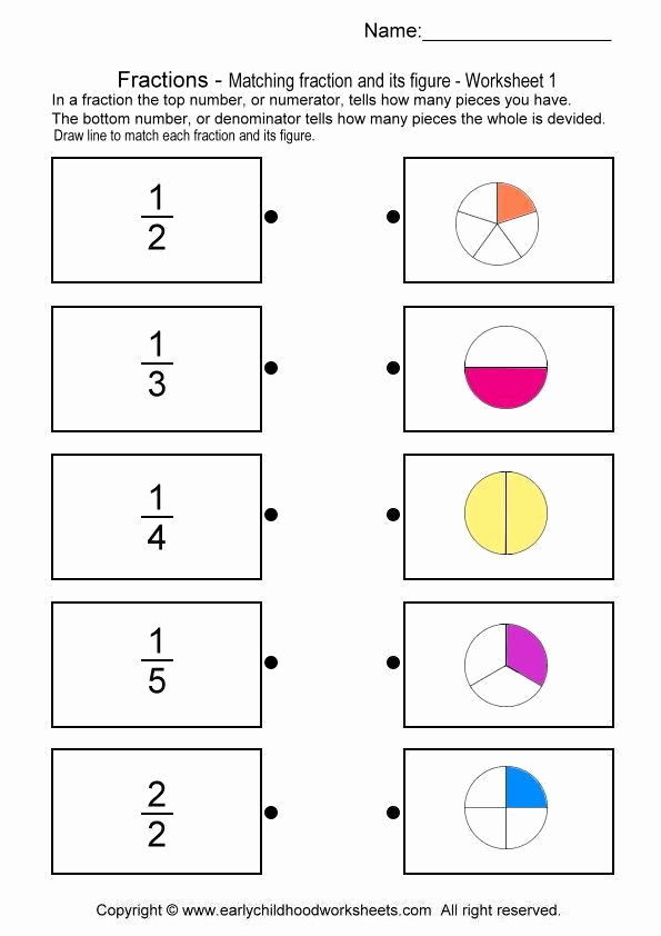 Fractions Worksheets First Grade Best Of Found On Google From Earlychildhoodworksheets