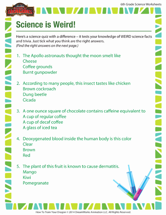 Free 6th Grade Science Worksheets Fresh Science is Weird View – Science Worksheet for 6th Grade – sod