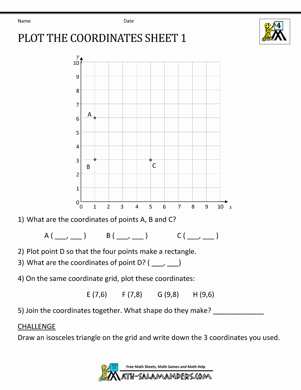 Free Coordinate Graphing Worksheets Beautiful Free Printable Coordinate Graphing Worksheets