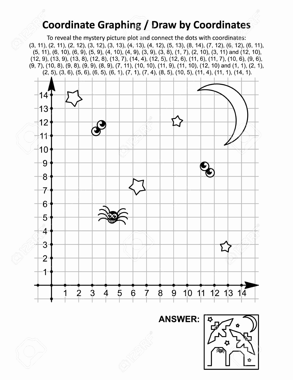 Free Coordinate Graphing Worksheets Beautiful Free Printable Halloween Coordinate Graphing