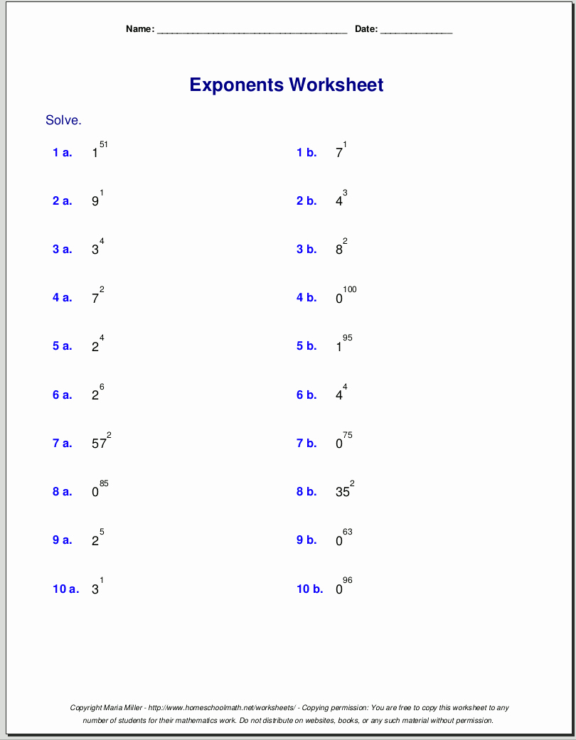 Free Exponent Worksheets Fresh Free Exponents Worksheets