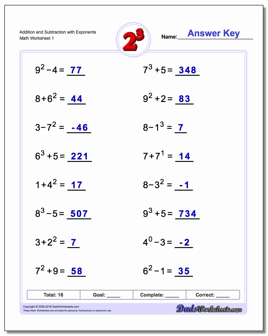 Free Exponent Worksheets Unique Free Printable Exponent Worksheets