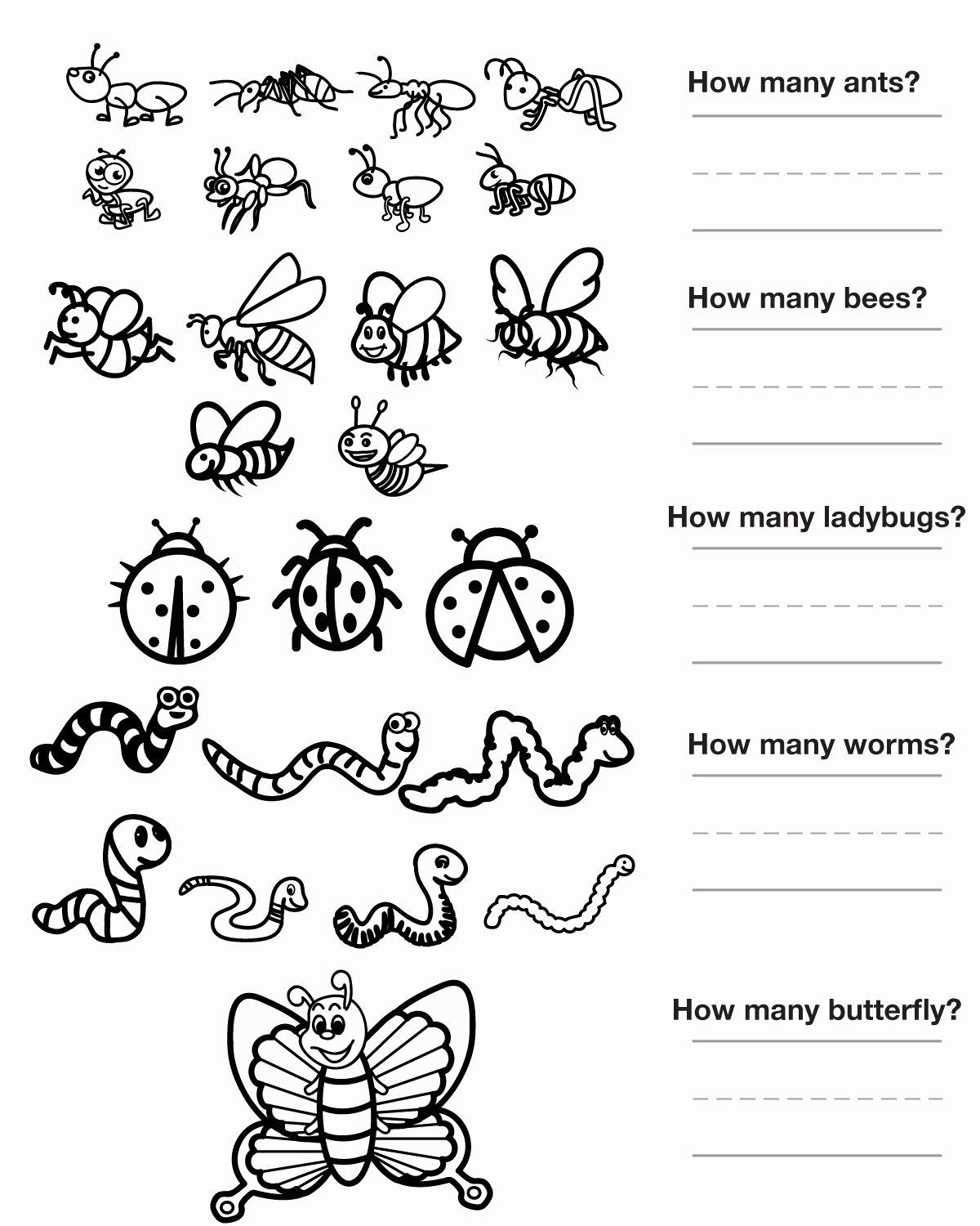 Free Insect Worksheets Beautiful 12 Best Of Insect Worksheets for Kindergarten